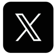 Twitter X bw logo